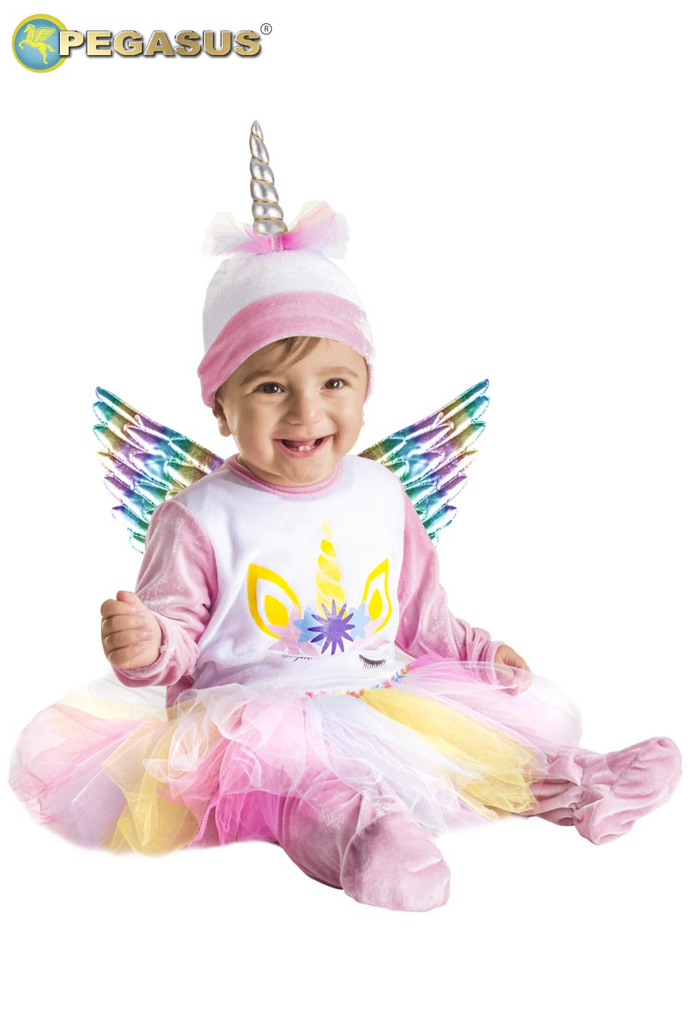 PICCOLA UNICORNO ARCOBALENO NEONATA